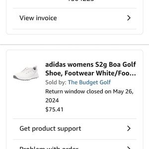 Adidas Women's White S2G Boa Golf Shoes